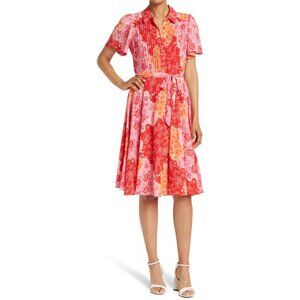 Nanette Lepore Floral Paisley Pintuck Shirtdress / Dress